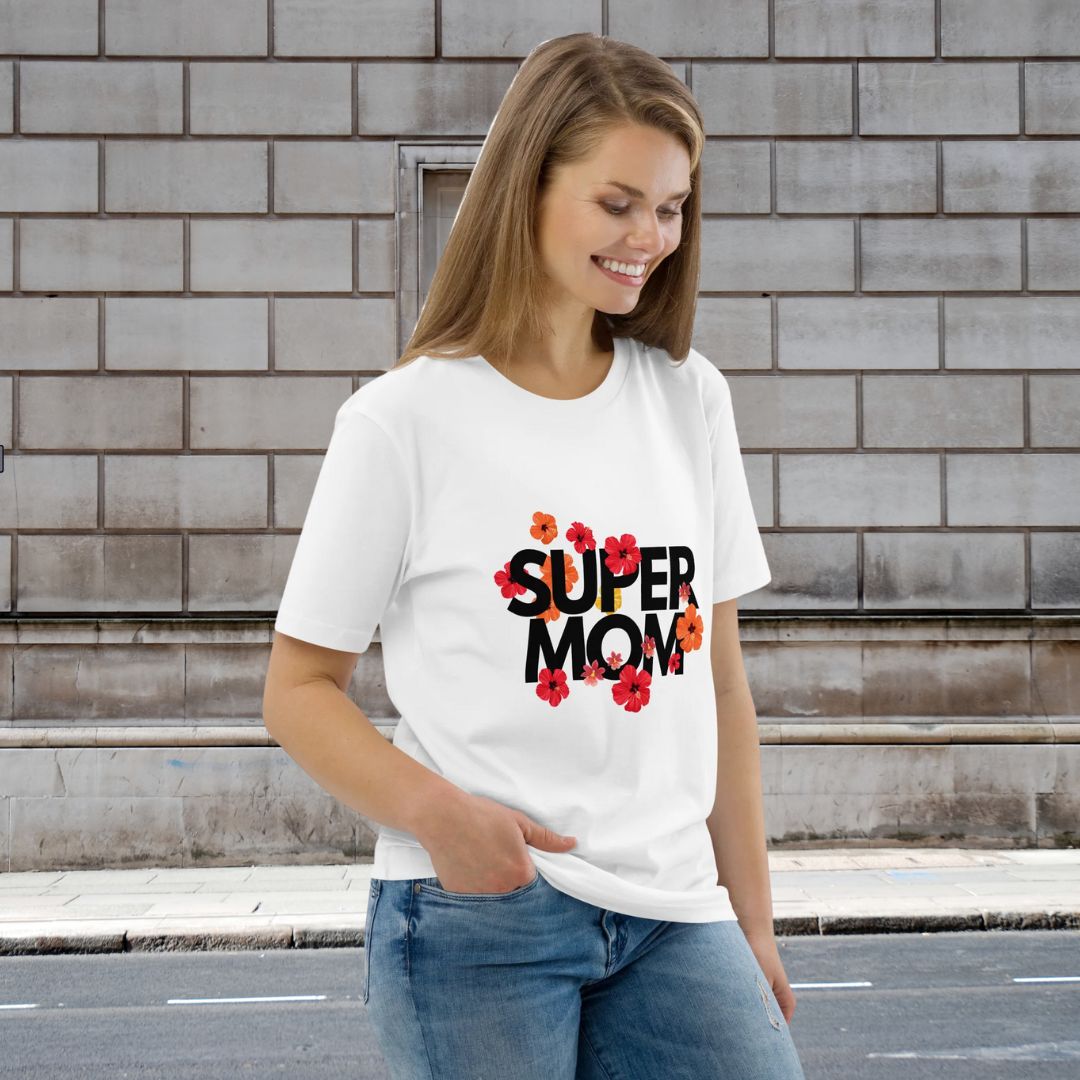 🍃 Organic cotton t-shirt - Super Mom