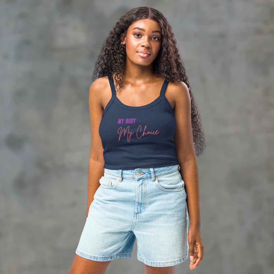 Women’s micro-rib tank top - My Body My Choice