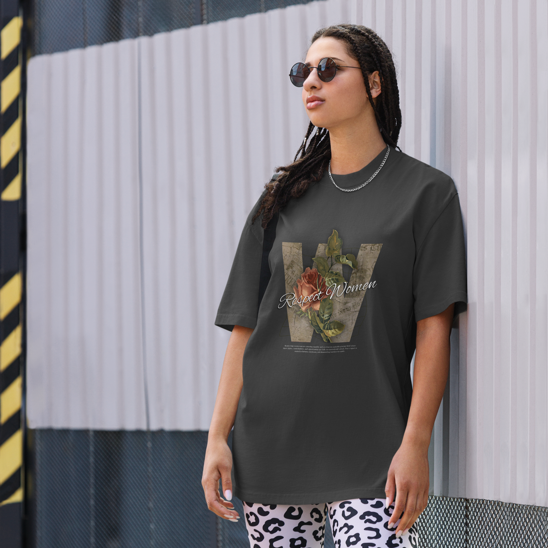 Oversized faded t-shirt - Respect Women